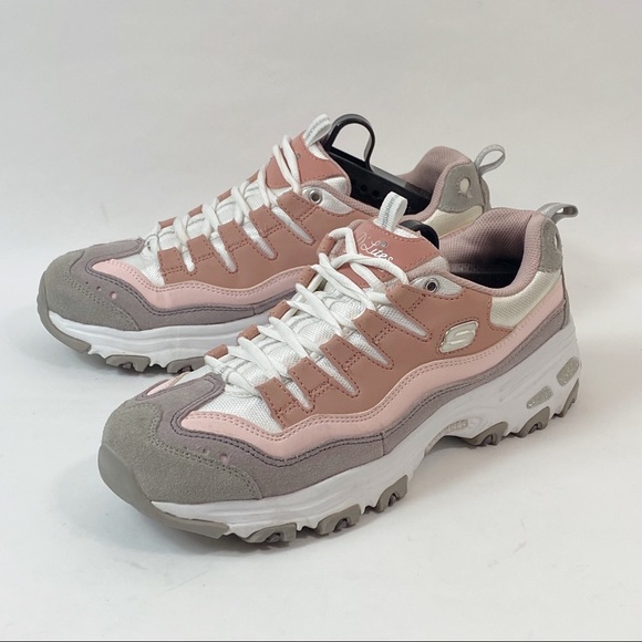 skechers d'lites brown